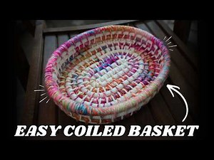 Coiled Basket Tray Tutorial: Easy Colorful Oval Rope Tray!