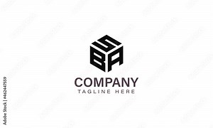Letter SBA Logo, Three Letter Logo, Alphabet S B A Hexagon Shape Vector Icon Template Stock Vector | Adobe Stock