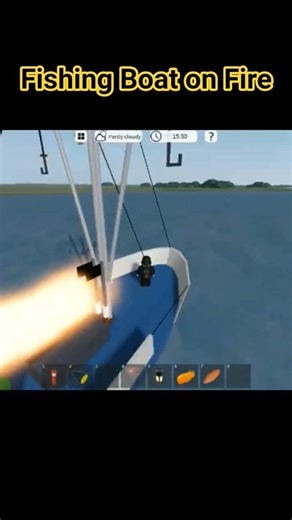 Fishing Boat on Fire - Dynamic Ship Simulator