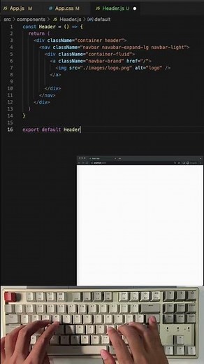 ASMR Programming | Create Header website using Reactjs CSS | No Talking #asmrprogramming #asmr