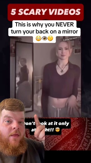 This is why you NEVER turn your back on mirrors 😳 #mirror #haunted #spirit #dark #scary #devil #satan #ghost #evil #dimension | itsweirdtime