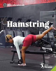 Grab a set of dumbbells that challenge you and let’s build, grow and strengthen the back of those legs. 💪🏾 3-4 sets, 10-15 reps each. Rest for 30 secs between exercises, 60 secs between sets. Be sure to keep your core engaged along with a mind to muscle connection. Breathe through each exercise. Best wishes and greetings from the Eco Fitness Family! ❤️ #gymqueen #ecofitness #ecofitnessmevement #ecofitnessfamily . Our special Thanks for the video goes to: IG/@missbiancak ❤️ | Eco Fitness Gym Qu