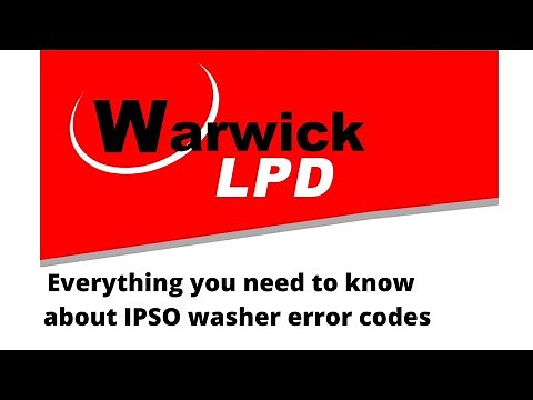 An overview of IPSO washer error codes