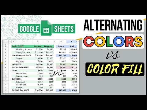 Alternating Row Colors in Google Sheets