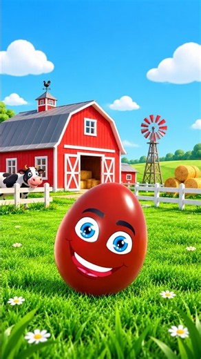 Colored surprise eggs on the farm - learn colors | Education video by Alex and Nastya