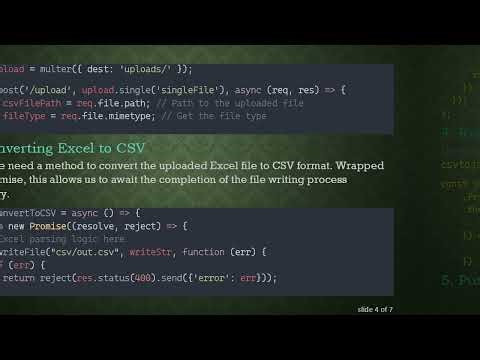 Converting an Excel File to CSV and Reading Its Contents in JSON Format
