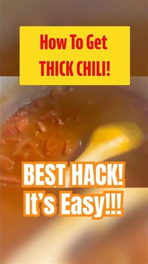BEST Chili Thickening Hack! #shorts #chili #comfortfood