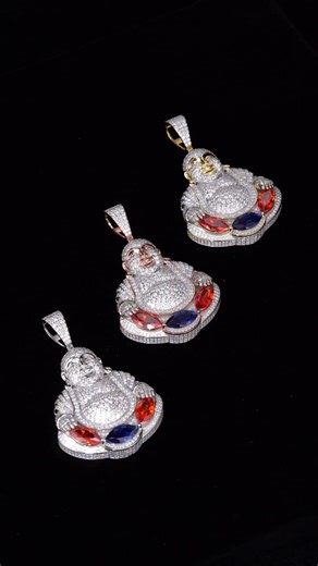 Iced Out Buddha Pendant – Luxury Hip Hop Moissanite Jewelry Chain #customjewelry #moissanitejewelry