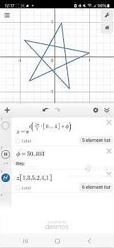 Complex Analysis: How to Quickly Draw a Rotating Pentagram on Desmos in Complex Mode #desmos