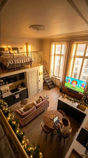 Paris Tiny Loft Apartment | Small Space Interior Design | Compact Living Ideas #hometour #dreamhouse