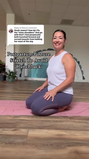 Replying to @Diana This is an amazing heart opener for anyone and everyone but great for those early postpartum days when you’re feeding and carrying baby 24/7! It’s normal to feel a “tingling” sensation while holding the palms up. If it’s too I tense, just back off. This is more than likely those nerve endings beginning to activate again. Comment how you felt in this pose and after it was done! #amybizalwellness #postpartum #postnatal #postnatalyoga #postpartumyoga #fourthtrimester #newmom #new
