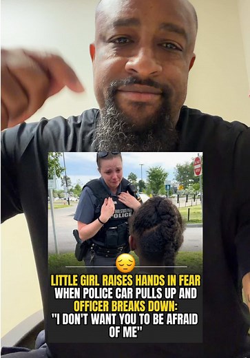 Little Girl Raises Hands in Fear During Police Encounter