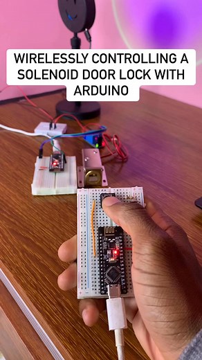 WIRELESSLY CONTROLLING A SOLENOID DOOR LOCK WITH ARDUINO #arduino #engineering #electronics #arduinoproject #electricalengineer #arduinobeginner #programming #uploadideaswithitamar | Upload Ideas with Itamar