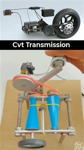 How a CVT Transmission Works! ⛓️ (3D vs. Model) #shorts