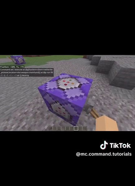 Replying to @stymble_guys3056 3x3 pickaxe #minecraftbedrock #minecraft #minecraftcommands #minecrafttutorial