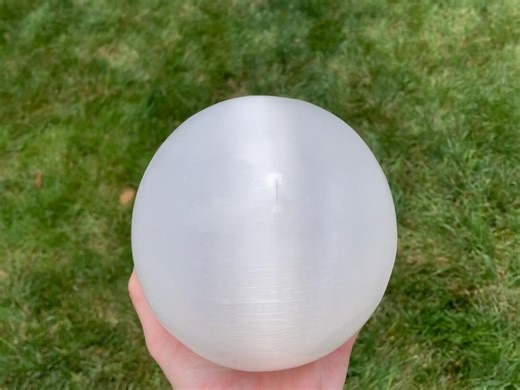 XL Selenite Sphere, Statement Piece, Healing Crystals - Etsy