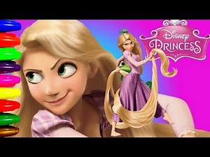 Disney Princess RAPUNZEL TANGLED Coloring Pages for kids,Girls,Learning Fun Art