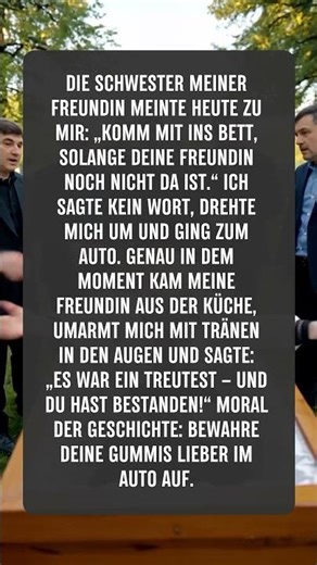 Ein Treuetest mit Erfolg bestanden! Moral: Gummis gehören ins Auto. #Treuetest #Moral