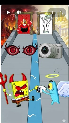 Angel vs Devil Spongebob x Plankton #shorts #funny #gaming