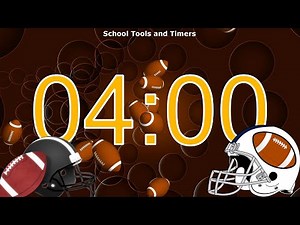 4 Minute 🏈 Football Countdown Timer - Cheering Crowd Celebration 🏈