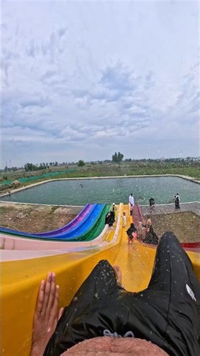 Insane Speed Slide Almost Hit Kids Full Drop Waterslide 🇺🇸😱💦 #Shorts