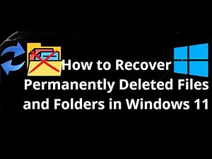How to Recover Permanently Deleted Files and Folders in Windows 11 - Complete Guide