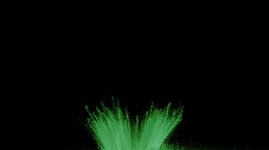 Download Green powder exploding on black background in super slow motion, shot with Phantom Flex 4K for free