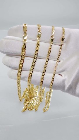 10K 14K Real Gold Mariner Chain Necklace Men Women, 1.5mm 1.9mm 2.4mm 3.05mm 3.85mm 4.65mm Thick Yellow Gold Flat Mariner Anchor Link Chain - Etsy