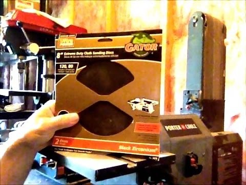 Porter Cable 8 inch disc belt sander how to change sanding disc replacement