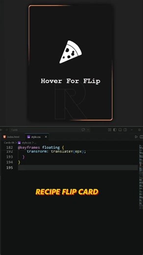 How to Build a Modern Recipe Card in HTML & CSS 💻 #coding #shorts