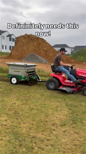 Our premium topdressers help YOU restore your lawn. Whether you are a landscaper doing this for people, or a homeowner, we have the right machinery to help you reintroduce organic matter back into your lawn. Give us a call! #compost #topdresser #topdressing #sand #topdress #lawnlevel #compostspreader #turf #spreader #sandspreader #organicmatter #organiclawncare #lawnrenovation #soilhealth #soilhealthmatters | Earth & Turf Products