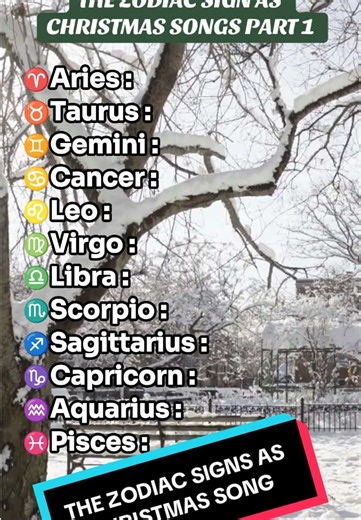 Zodiac Signs Matching Christmas Songs: Aries, Taurus, Gemini