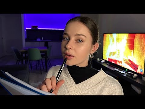 ASMR Study With Me 📚 With Breaks✨| Inaudible Whispers, Tapping, Paper Sounds, Scribbling, Lipgloss