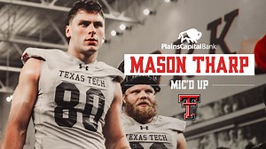 The tallest football player ever mic'd up (probably) This is 6'9" Mason Tharp on the 🎙️ #WreckEm | PlainsCapital Bank | Texas Tech Football