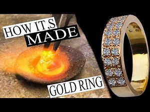 HOW TO MAKE A GOLD RING.(pure handmade engagement ring)