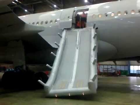 Airbus A330 escape slide deployment