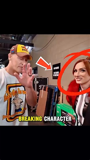 John Cena Makes Becky Lynch Break Character!