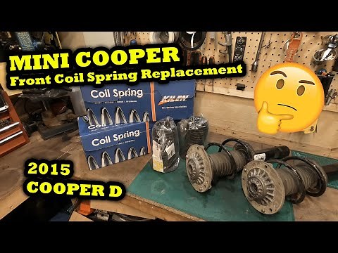 2015 Mini Cooper D F55 (F56 / F57) Front Coil Spring Replacement Installation [HOW TO DiY Tutorial]