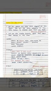 SQL Views  Handwritten notes ||