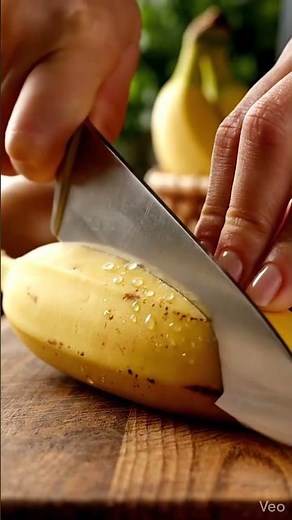 Satisfying Banana Slice ASMR 🍌| 4K Cinematic Slice #asmr #banana #oddlysatisfying