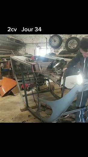 Welding Restoration of Citroen 2CV in Workshop