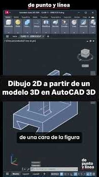 Cómo crear un dibujo 2D de una vista 3D (Flatshot) en AutoCAD 3D Español | CURSO BÁSICO AUTOCAD 87
