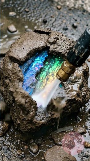 Hidden Treasure Inside a Rough Rock ⛏️✨ Opal Discovery