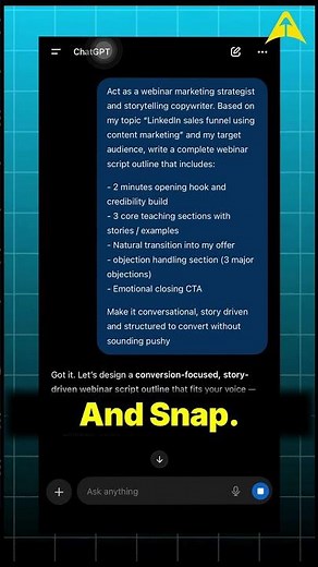 ChatGPT Webinar Script Generator (Story-Driven Sales Framework for Coaches)