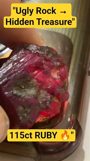 115 Carat RAW Ruby from Afghanistan – You Won’t Believe the Glow 🔥"