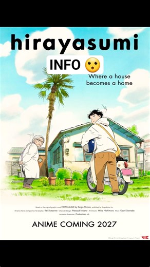 hirayasumi ANIME Coming in 2027 #animenews