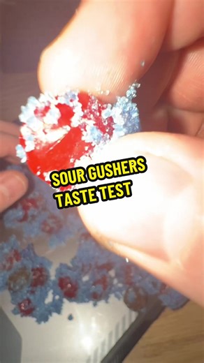Sour Gushers Taste Test.. they kinda fire tho #sour #gushers #candy