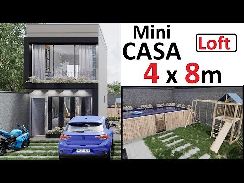 SMALL HOUSE 4 x 8 METERS - WITH POOL