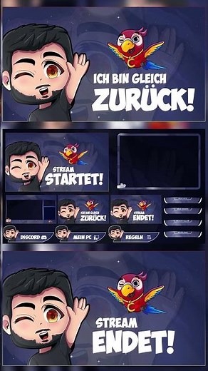 I will design best twitch overlay and logo for your stream(link in bio)