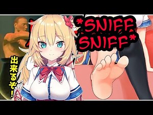 VTuber ☆Akai Haato☆ Sniffs Her Feet On Stream | ENG | Hololive Clip